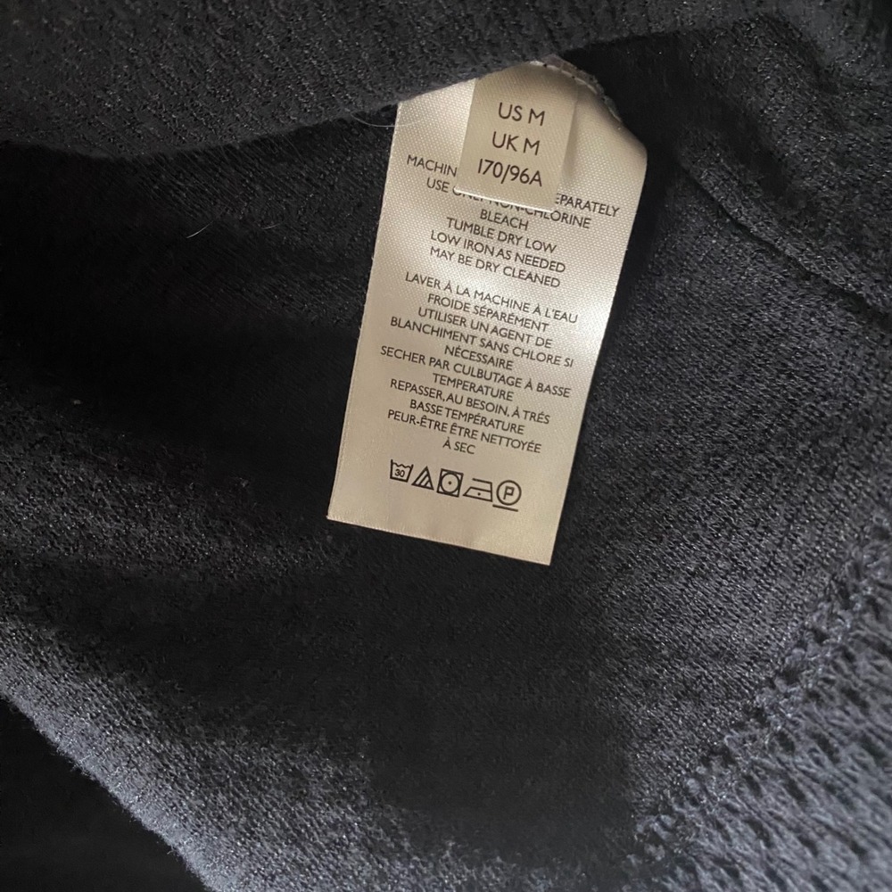 We The Free Free People Black Waffle Knit Cropped Split Back bell sleeve sweater - Picture 7 of 7